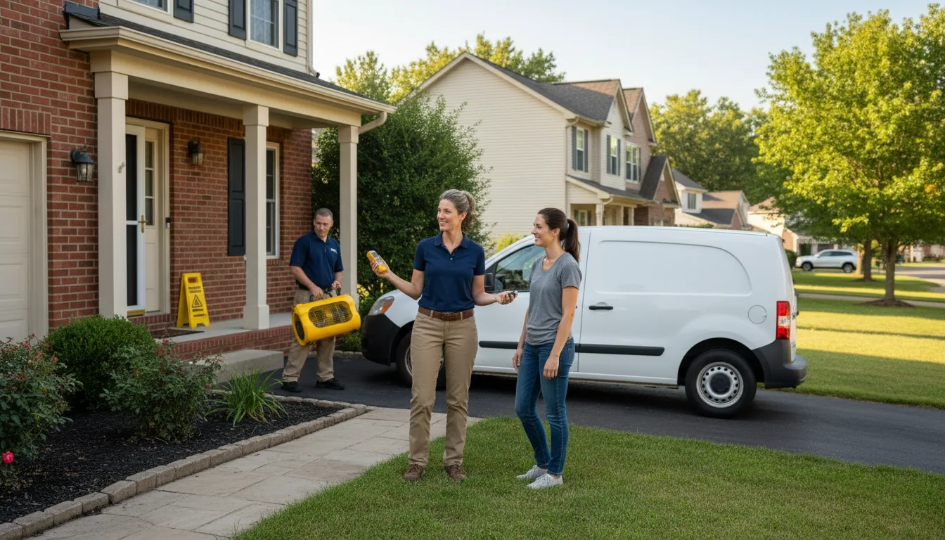 Residential water damage restoration in Mills River, NC